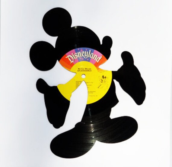 MICKEY MOUSE vinyl record silhouette DISNEY standing