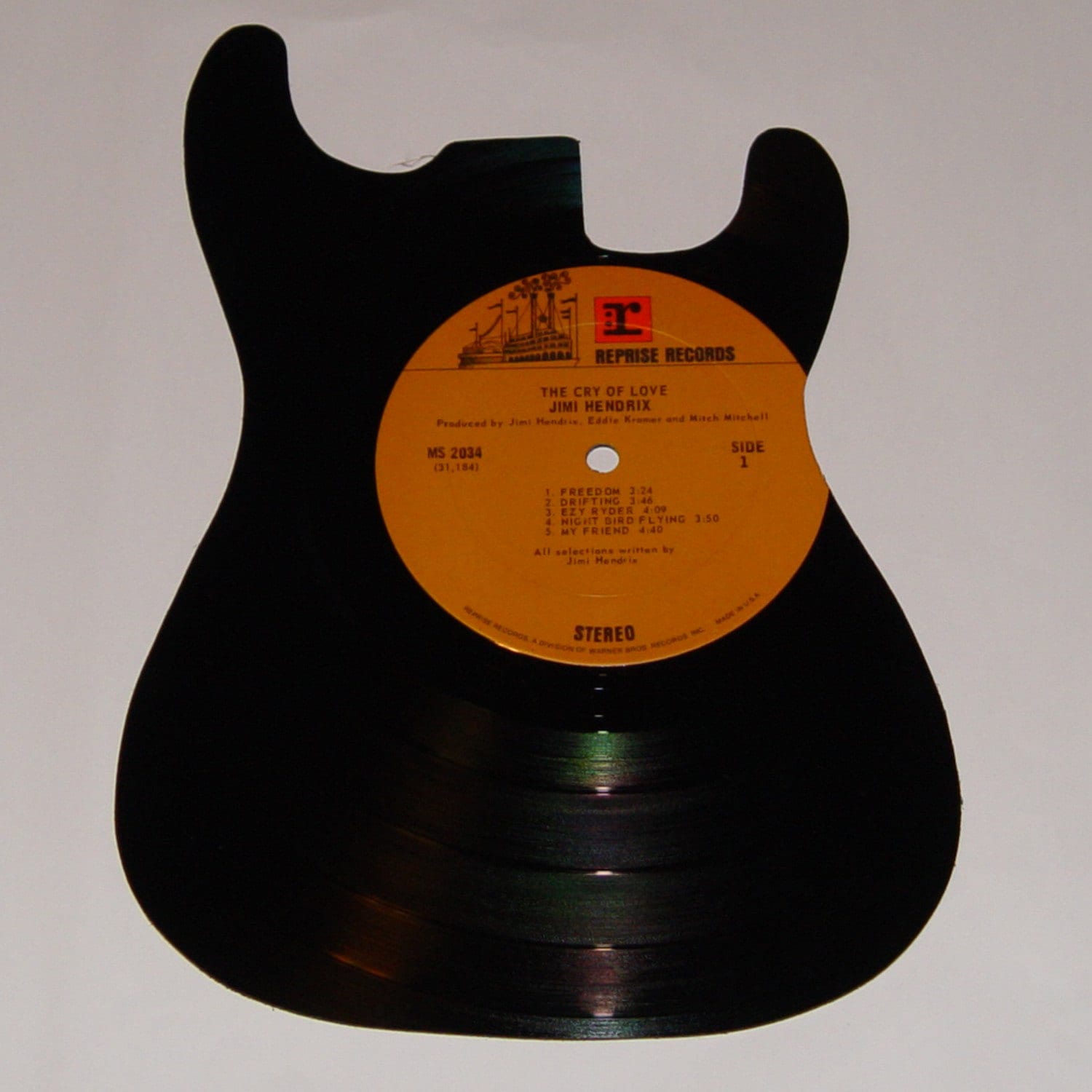Vinyl Record Silhouette Guitar Jimi Hendrix
