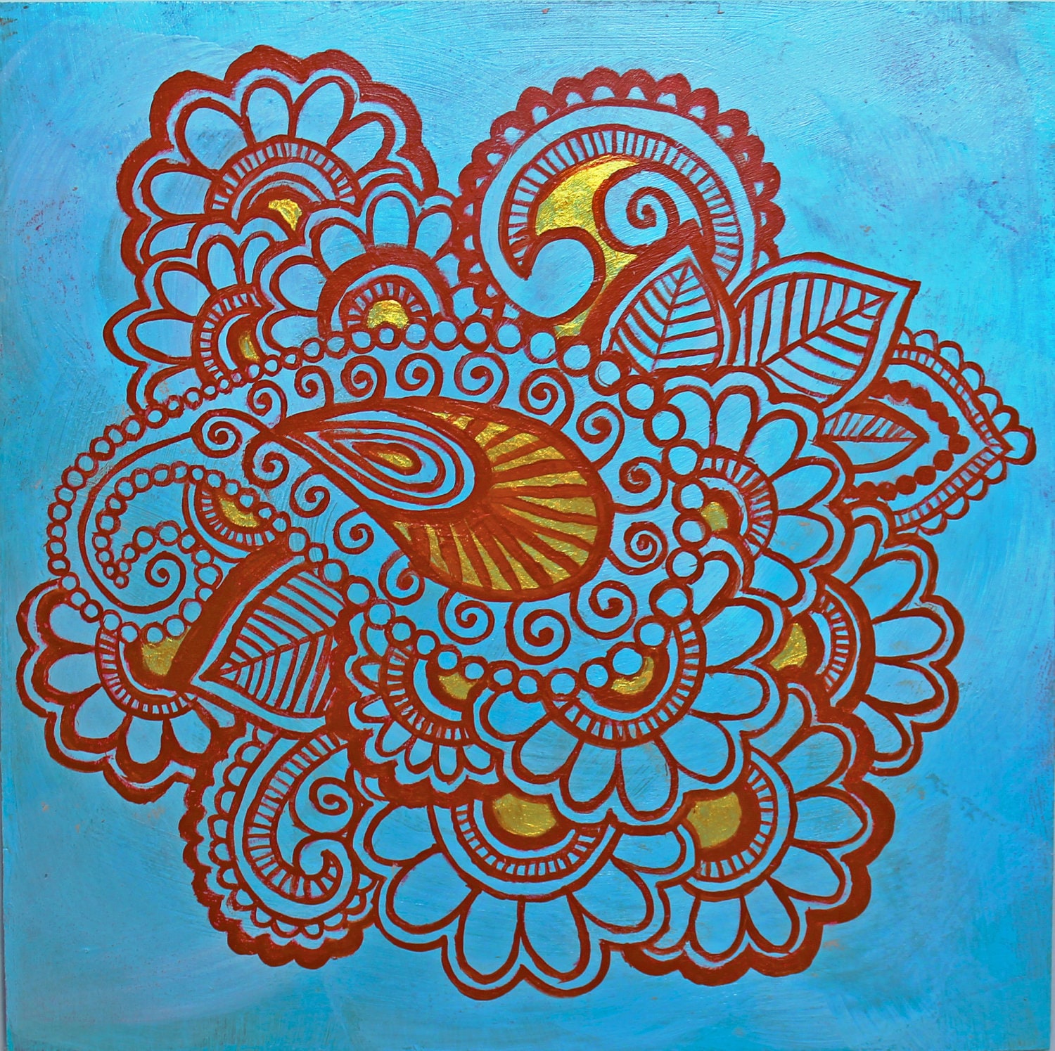  indian  henna motif  painting
