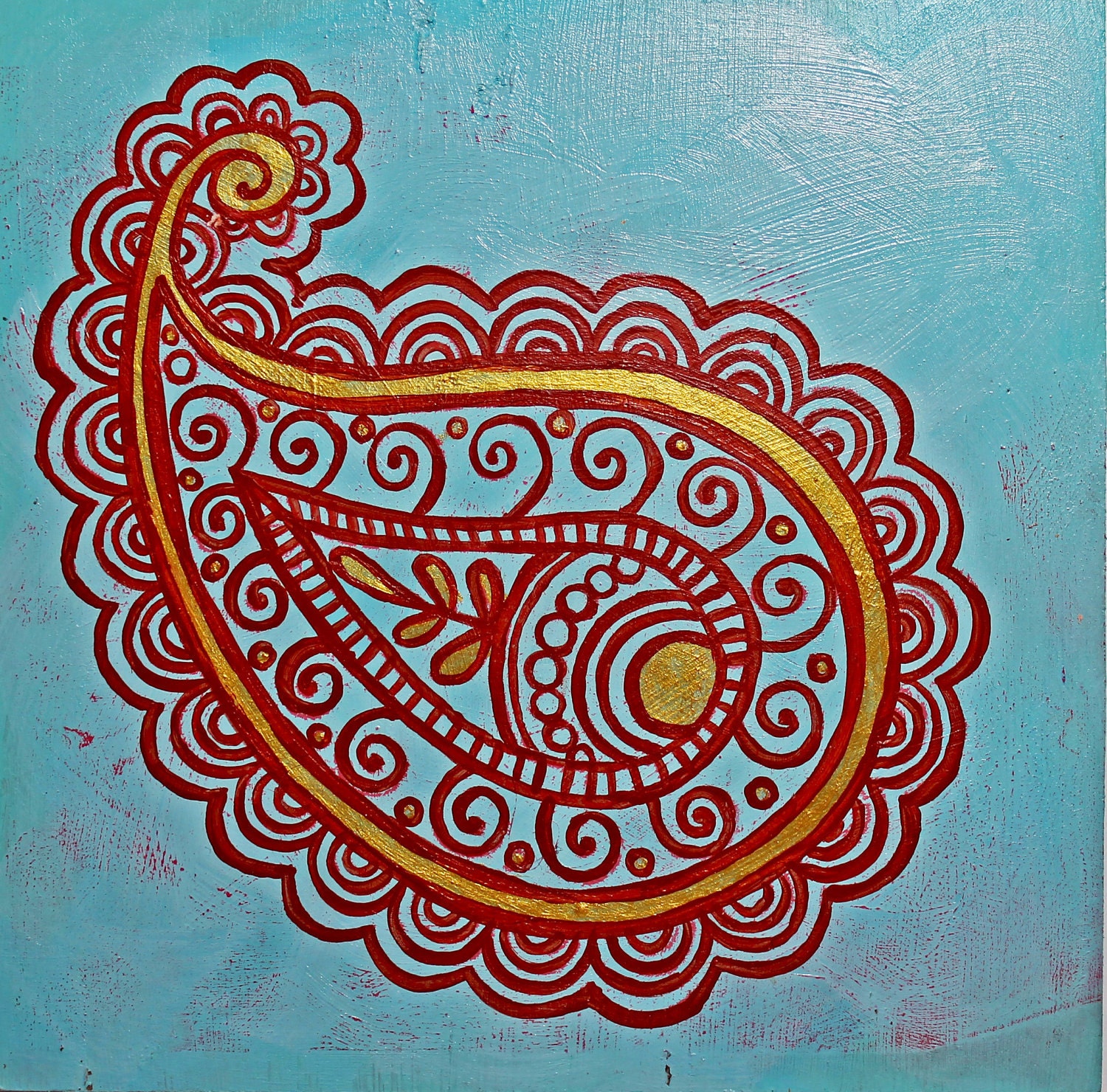  indian  henna motif  painting 3