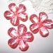 Faceted acrylic flower beads / charms - 8 pcs (FL060-B)