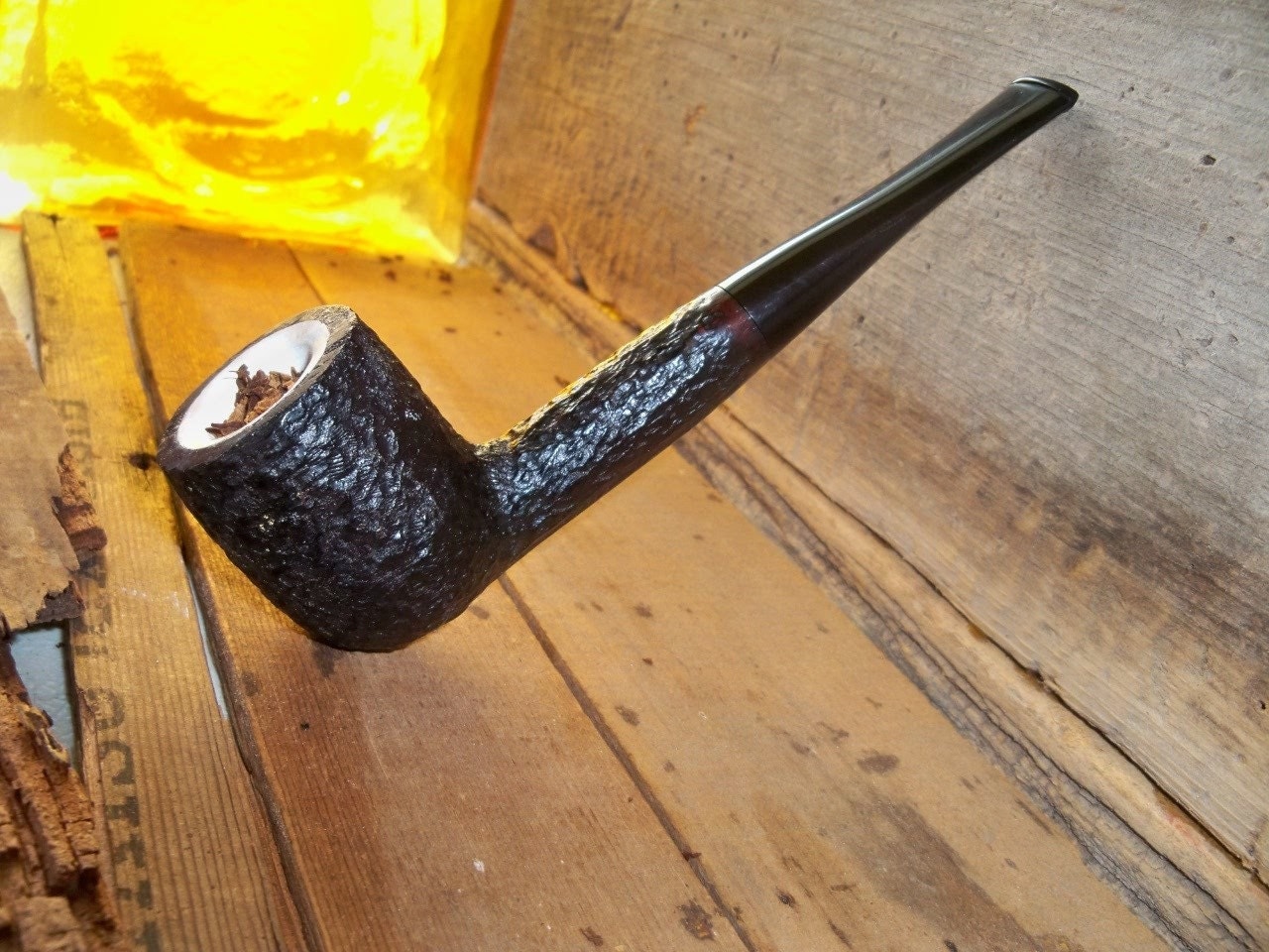 Black Tanzania Meerschaum Lined Tobacco Pipe New Old by rekamepip