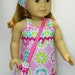 American girl doll dress with peace signs