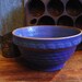 Primitive Antique Blue Yelloware Yellow ware 7 1/2" Bowl