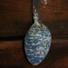 Old Farmhouse Kitchen Blue Swirl Enamelware Mixing Spoon