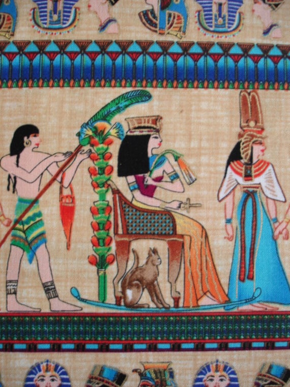 Egyptian Luxor Stripe Blank Textiles Fabric Rare OOP 1 YD