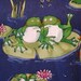 Frogs in Love Blue Alexander Henry (Last YARD) Fabric Rare OOP (F-3)