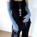 RESERVED for dreamsanddances - Enigma Sleeves - arm warmers in light blue jersey, all sezes.