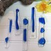 Dark Blue on Clear (2 ) Fused Glass Supplies
