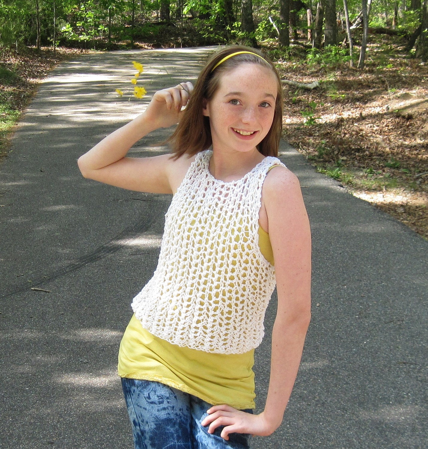 String Vest Knitting Pattern Tween to Teen from Ages 8 to Teen Sizes ...