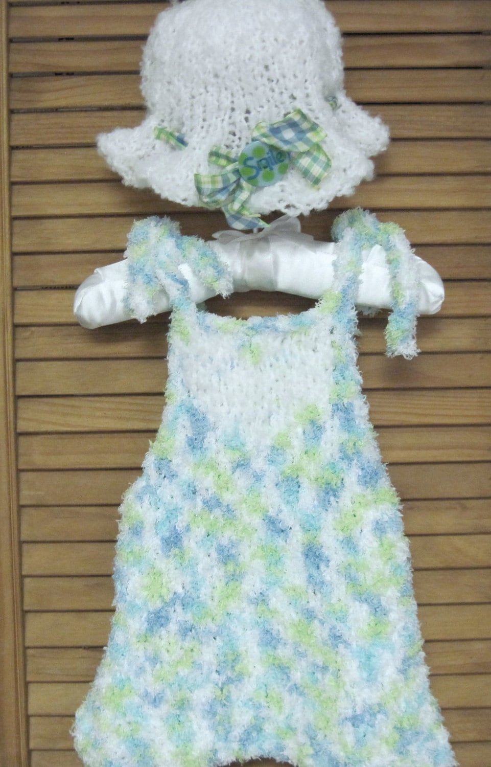Babys Sun Dress and Hat Knitting Pattern