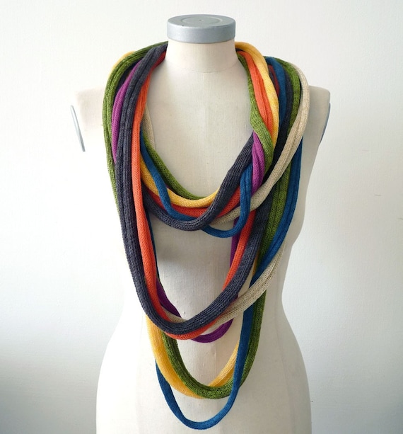 Items similar to 7 Loops necklace scarves mix no.2 on Etsy