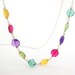 Polka Dot Rainbow Necklace wire wrapped sterling silver dainty jewelry