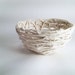 Porcelain Paperclay Cord Nest in white - Porcelain paperclay
