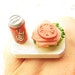 Kawaii Food Ring Orange Soda Sandwich Miniature Food Jewelry