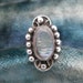 Ring - Size 6 - Sterling Silver - Womens Silver Ring - Taxco Silver Abalone Shell - Rainbow Color Natural Shell - Signed Stamped