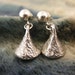 Earrings - Sterling Silver - Pierced Ear Earrings - Hershey Kiss Sterling Earrings - Designer Sterling Earrings - Vintage Womens Jewelry