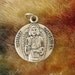 Pendant - Sterling Silver - St Gabriel Charm - Archangel Jewelry - Saint Gabriel Medallion - Roman Catholic Icon - Signed JCC Sterling