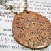 moliere quote necklace . recycled bronze the heart can do anything necklace . sterling silver . free shipping ready to ship