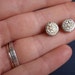 sterling silver post stud earrings . recycled silver ivy post circle earrings . ivy vine texture . ready to ship stocking stuffer