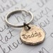 daddy key ring key chain . artisan bronze woodgrain keychain . recycled bronze mens key ring . ready to ship