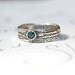 sapphire engagement wedding ring . recycled silver woodgrain bark ring . custom fair trade peacock blue sapphire ring ready to ship size 6