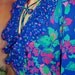Designer Dress Peplum Freis Romance Gypsy in Blue Violet size M