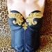 36 C BURLESQUE Corset ToP Gold Sparkle UPCYCLE