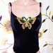 Velvet Butterfly Corset Top size M Beaded