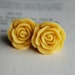 0g (8mm) Sunflower Yellow Rose Flower Plugs-for stretched ears
