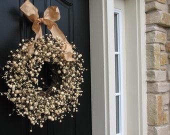 Berry Wreath - Champagne - Wedding Wreath