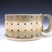 Hand Built Ceramic Cappucino Cup - Modern Rustic Oval
