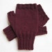 Mens Fingerless Gloves - Maroon - size M/L