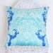 Aqua Blue and Periwinkle Blue Sandalwood by Amy Butler 16x16 Pillow Cover