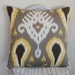 Ikat Dwell Studio Batavia Citrine Yellow Gray White 20x20 Decorative Pillow Cushion Cover