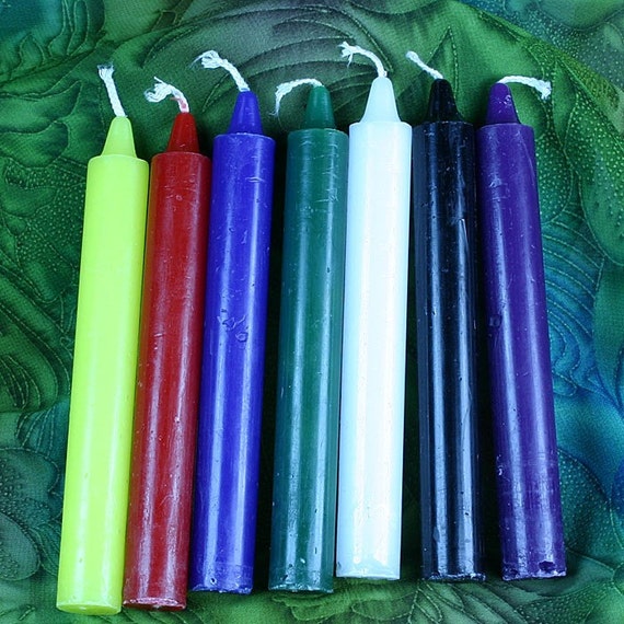 Wiccan Ritual Candle Set 7 candles by wiccanmagickshack on Etsy