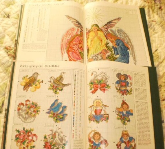 Christmas Cross Stitch Pattern Book Santas Angels