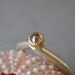 Lovely Rose Cut Diamond Ring in 18kt Gold Bezel on Fabricated Sculptural Sterling Silver Band, Modern, Minimalist