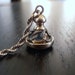 Vintage Victorian Pocket Watch Onyx Intaglio Snake Fob and Chain