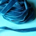 3 yds. Narrow Velvet Ribbon in Teal for Scrapbooking, Sewing, Embellishing, Floral Supply, Millinery, Altered Art Supply