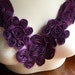 Swirly Flower Applique in Purple for Altered Couture, Bridal, Costume Design CA 204