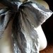 Silk Grunge Ribbon 1" x 44" in Silver Gray for Bridal Sashes, Bouquet Wraps, Headbands