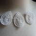 3 Lace Appliques in IVORY Venice Lace for Bridal, Jewelry Supply, Altered Couture,Costume Design