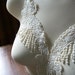 Ivory Lace Applique Fringe Venice Style for Bridal, Flapper, Costumes IA 200