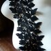 Black Lace Venice Style for Applique, Corsets, Burlesque, Altered Couture, Costume or Jewelry Design L 10
