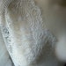 Chantilly Lace REMNANT from Spain in Ivory Creme for Bridal Lace Caps, Gowns, Lingerie, Shrugs, Shawls, Veils SP1cr
