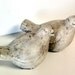 Shabby Chic Plaster Antiqued Birds - Set of 2 by speckleddog on Etsy