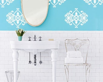 Vinyl Wall Decals, Antique Irons Wallpaper Pattern- 12 graphics, Wallpaper, Stickers, item 10011
