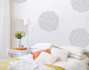 Flower Vinyl Wall Decals- 10 Flower Bloom Wall Graphics, Wallpaper, Stickers, Big Flower Decals, item 10010
