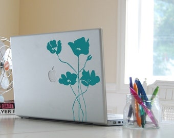 Laptop Vinyl Decal- Poppy Field Graphic 40001